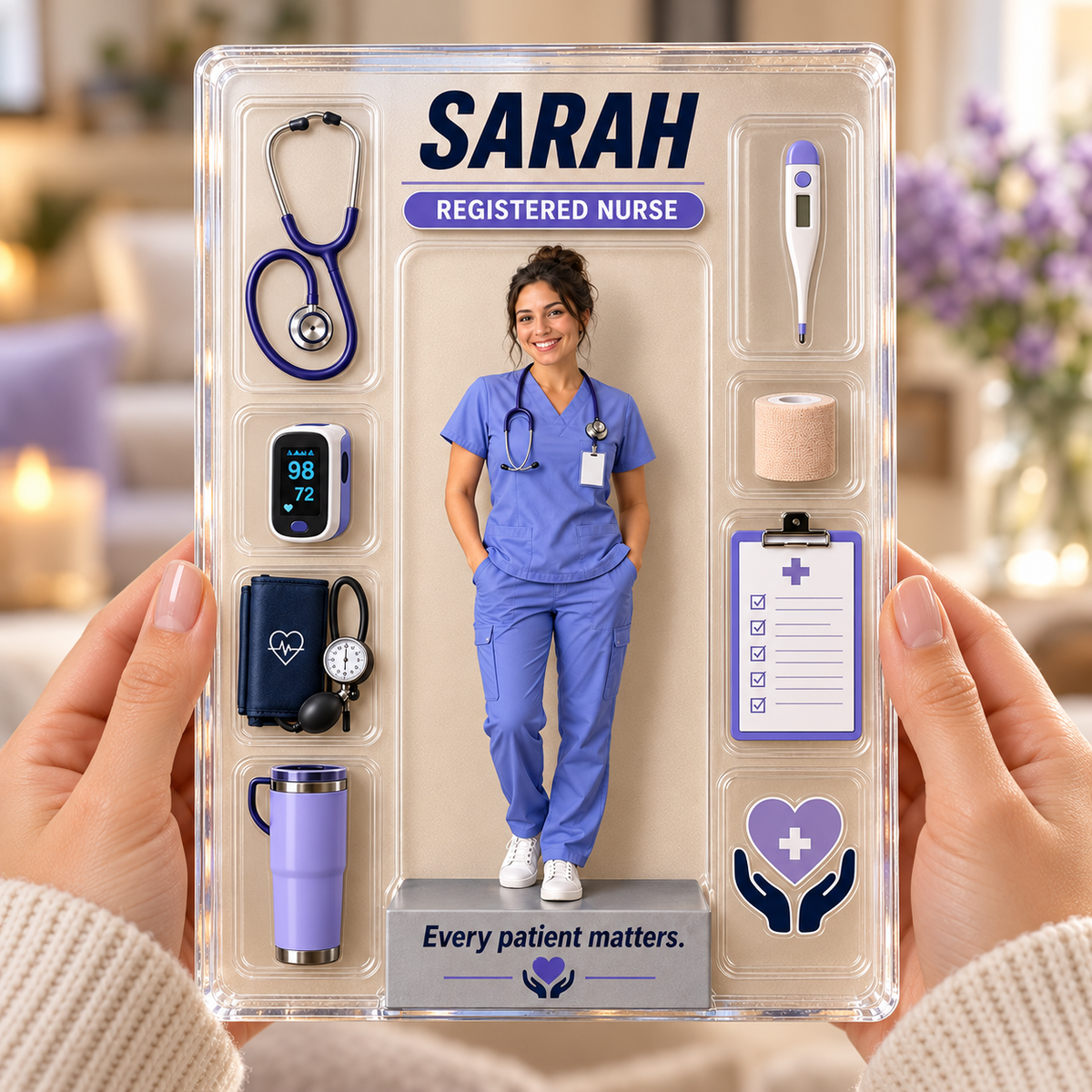 Personalized Nurse Custom Shape Acrylic Table Sign, Custom Photo & Name Desk Decor, Nursing Graduation & Nurse Appreciation Gift 8b2f64d2-168f-4234-8fa2-920c60ea27c4-B-ng-mica-y-t-Sarah-c-m-tay-3.png