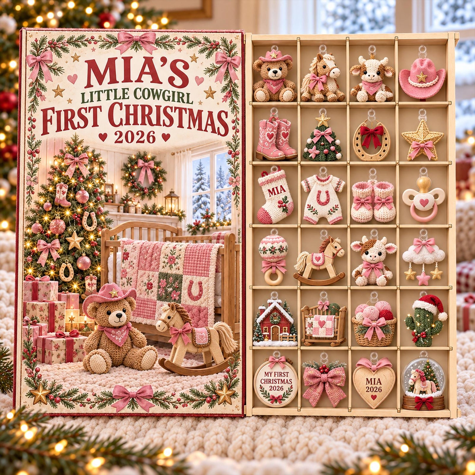 Personalized Baby First Christmas Advent Calendar 2026, Custom 24 Day Countdown Box, Little Cowgirl Acrylic Ornament Set,Baby Girl Xmas Gift 8b38be9a-8dce-4228-9755-461fde9ffc7b-il_fullxfull.8650928115_simw.jpg