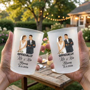 Officially Mr And Mrs - Personalized Frosted Cup - Wedding Gift 8b3eb8b1-71d3-4845-a743-03b6135dbb95-2.webp