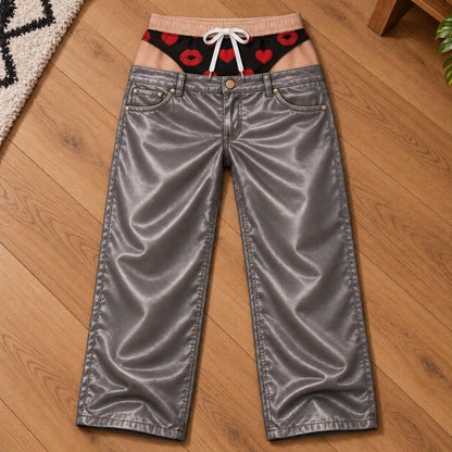 Funny Christmas Pajama Pants for Men, Fake Jeans Butt Print Lounge Pants, Candy Cane Underwear Novelty PJs, White Elephant Gag Gift 8b516378-0a58-490c-a352-404f90d95bbf-6.jpg