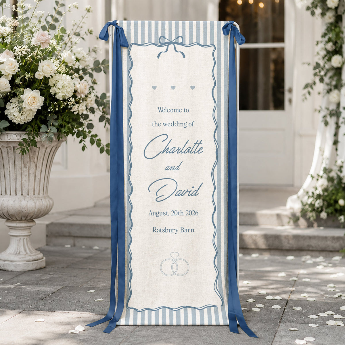 Welcome To The Wedding Of Wedding Sign Striped Style - Personalized Welcome Sign - Wedding Decoration 8b55011b-556e-4f3e-8573-b54038de41e1-1.jpg