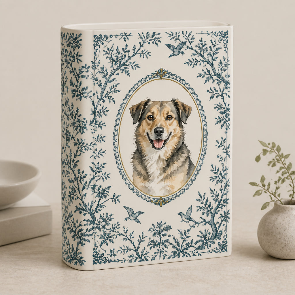 Custom Pet Portrait Toile Cameo Acrylic Book Vase - Personalized Acrylic Book Vase 8b564730-565f-4384-9177-ccaf7b096db1.jpg