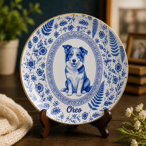 Custom Delft Blue Pet Portrait Plate - Personalized Personalized Ceramic Plate 8b5b2f9e-c233-4a31-a52f-ed2dfa1b263e.jpg