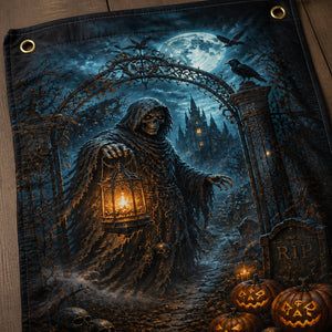 Haunted Reaper Lantern Door Flag – Halloween Gothic Banner - Flag 8b5ba363-d4d6-4010-9c8f-84930b1f3820.jpg