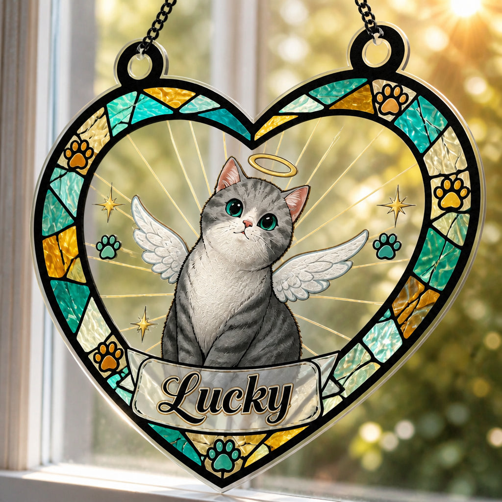 Heart Stained-Glass Cat Memorial Suncatcher – Custom Pet Name - Personalized Suncatcher Stained Glass 8b5f4ea0-ff6c-4c44-8485-84e9a81d3991.jpg
