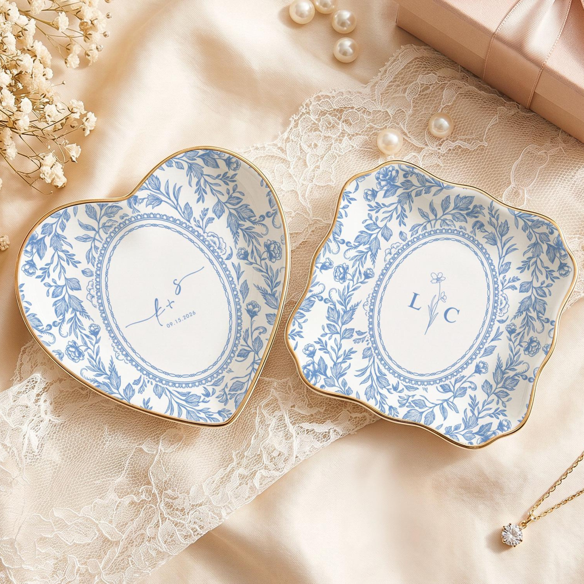 Personalized Toile De Jouy Ring Dish, Custom Ceramic Jewelry Tray, Wedding Ring Holder, Engagement Gift for Couple 8b60ee8d-a3ea-41ed-b953-d20c659d19d9-2.png