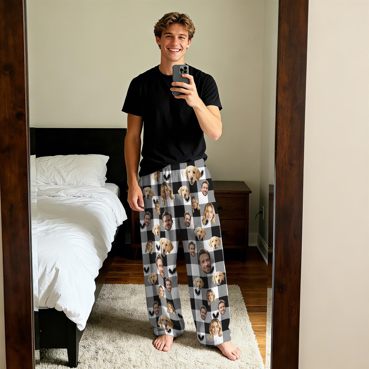 Personalized Face Plaid Pajama Pants: Custom Pet Photo Loungewear, Couple Matching Pants 8b69878f-f1e7-497a-a2ab-7b692b486241-il_fullxfull.8618314163_im31.jpg
