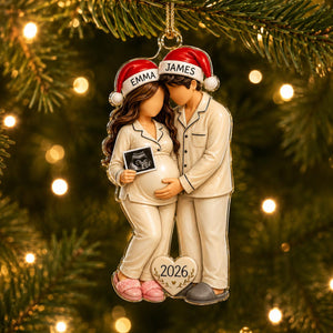 Personalized Pregnancy Christmas Ornament, Expecting Parents Gift, Baby Announcement, Baby Bump Keepsake, See You In 2026, Pregnant Ornament 8b7af0cf-4a4d-4ff7-bcb6-436d7b509279-1.jpg