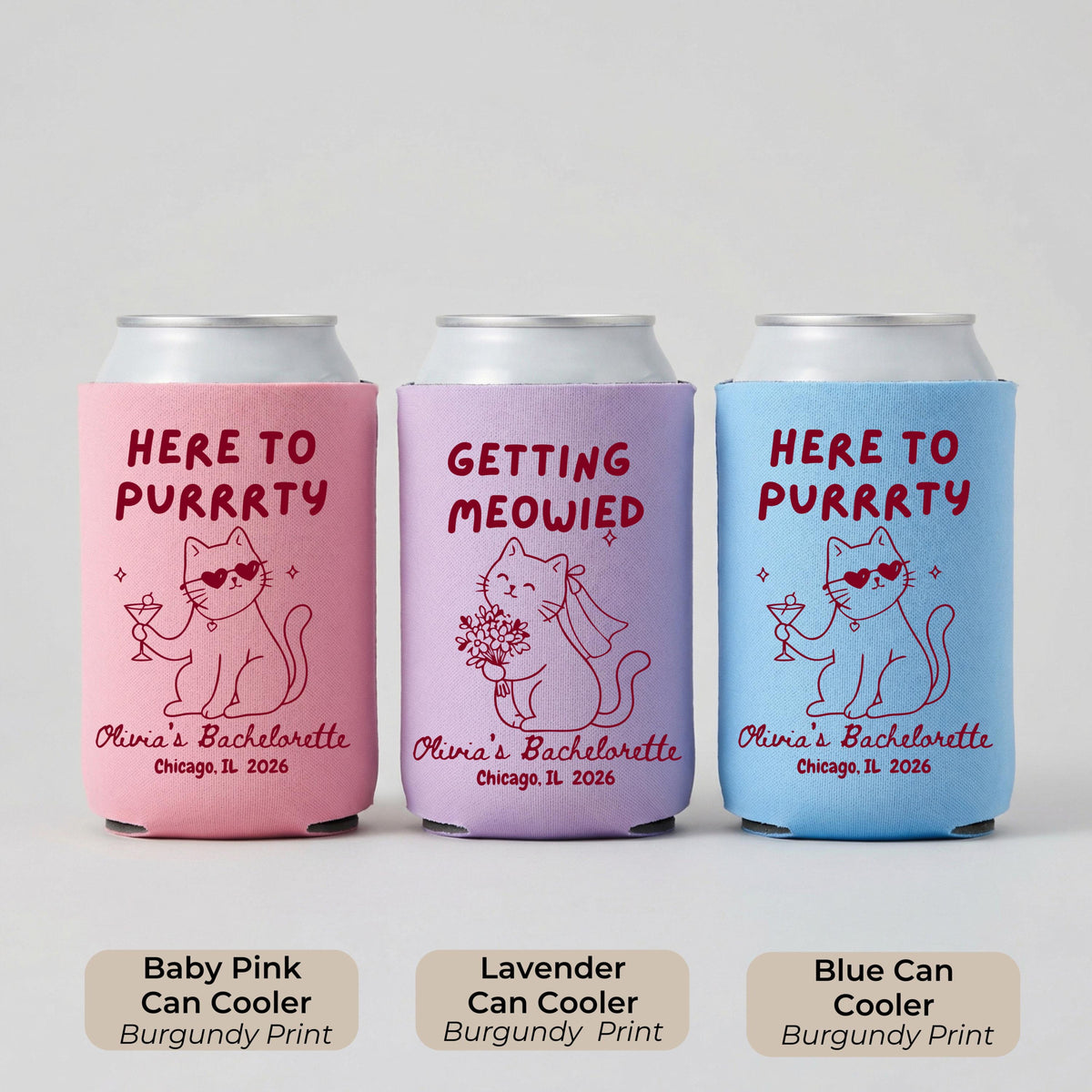 Getting Meowied Custom Can Cooler, Bachelorette Favors, Cat Lover Bachelorette, Personalized Bachelorette Party Favor, Bridal Shower Gift 8b92e1ac-37d9-47c7-b00e-f11449504a80-8.jpg