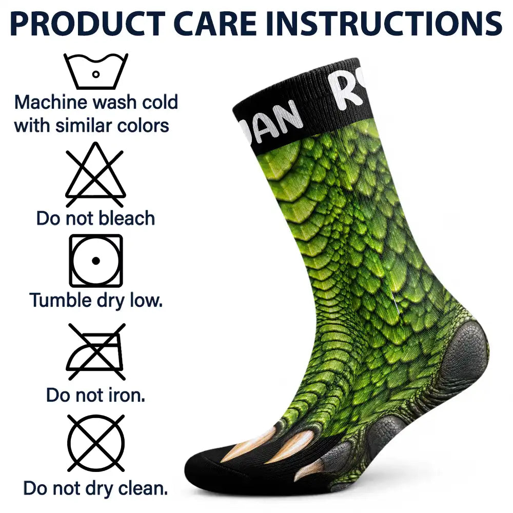 Funny Gift For Kids - Personalized Novelty Dinosaur Foot Illusion Socks 8bc2b000-b78e-483f-afac-d0aa0f70c485-TE141-CLA4267-Mk4.jfif