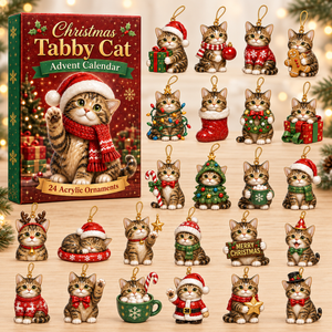 Christmas Tabby Cat Advent Calendar 2026 - 24-Day Festive Countdown, Acrylic Charms Blind Box - Gift For Cat Lovers 8bd54570-958a-4e2c-8c56-540ad67a2d17-tabby-cat-box-charms.png