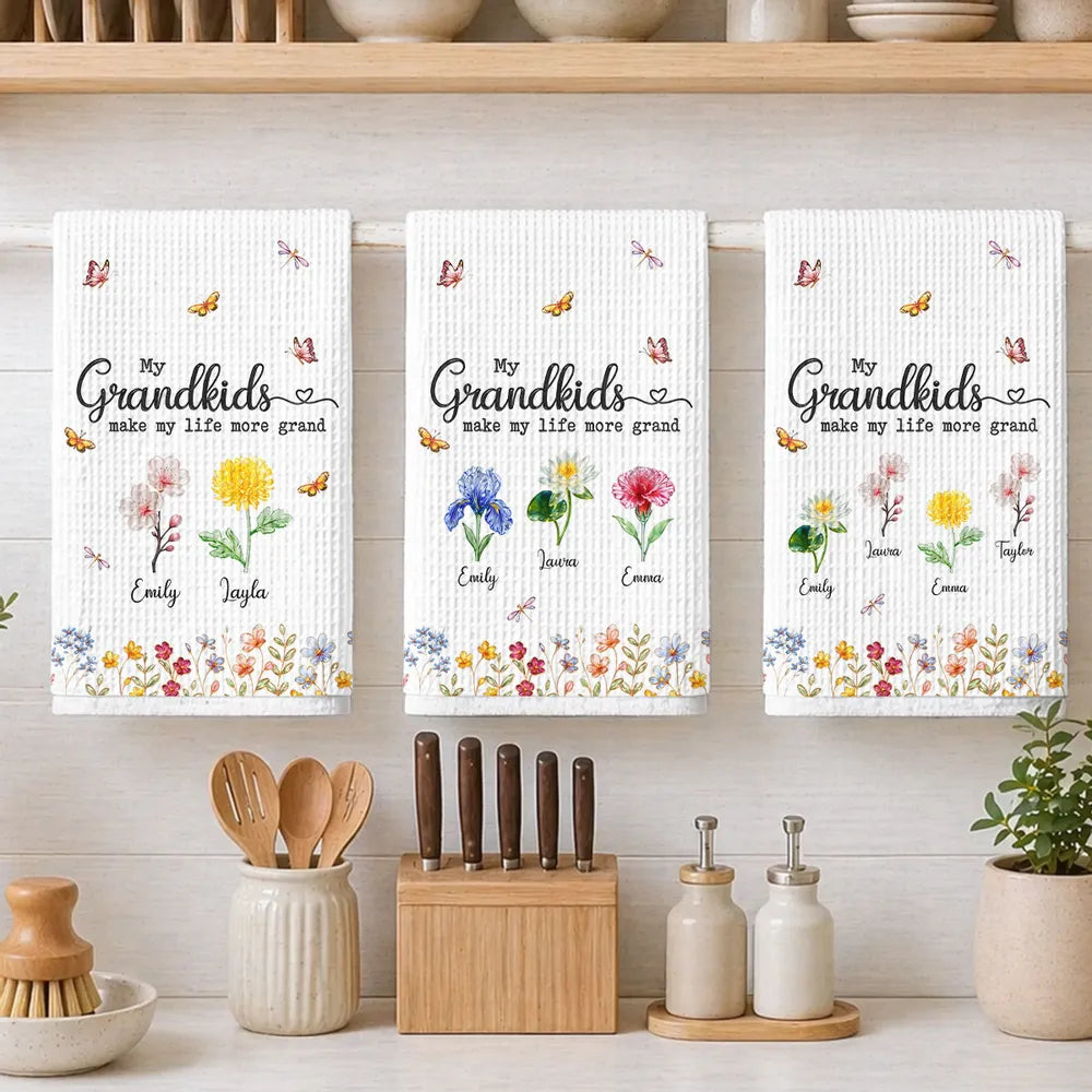 Make Life More Grand With My Lovely Kids - Personalized Kitchen Towel - Gift For Mom, Grandma 8bdf34cb-6812-477b-9e95-8bd235c7f3e5-banner-3.webp
