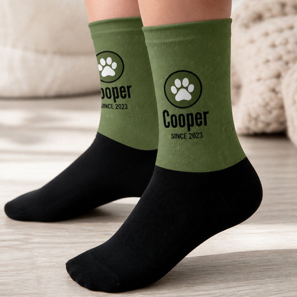Custom Dog Name Since Year AOP Crew Socks - Personalized Socks - All over printed 8befccaf-74ef-445b-bdc8-447e8204ed47.jpg
