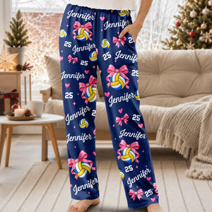 Gift For Volleyball Player Volleyball Team - Personalized Custom Name Number Coquette Bow Pajama Pants 8bfdf4fa-edc5-4ad1-856d-148b4b655909-GiftForVolleyballPlayerVolleyballTeam-PersonalizedCustomNameNumberCoquetteBowPajamaPants-MK1-1-.jpeg