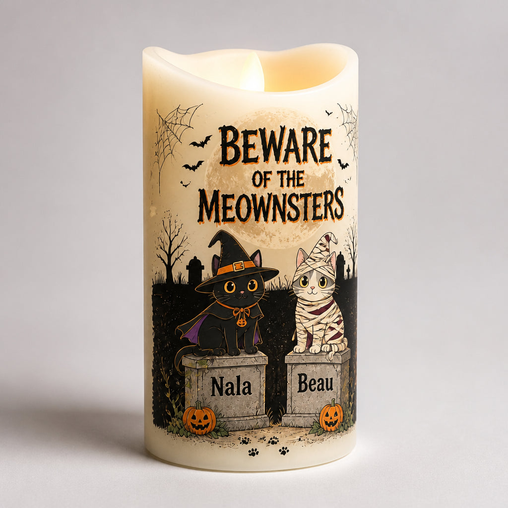 Halloween Beware of the Meownsters LED Candle — 2 Cat Names - Personalized Custom Led Flameless Candle 8c0505cc-81e7-475d-bae0-19ba01fc71b0.jpg