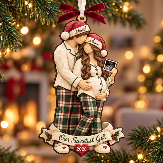 Personalized Pregnancy Christmas Ornament 2026 – Our Sweetest Gift, Custom Couple Names, Baby Announcement Keepsake for Parents to Be 8c0c8041-2e4b-46b4-b89f-3fe8535fb1f2-David-and-Anna-s-Sweetest-Gift-Ornament.png