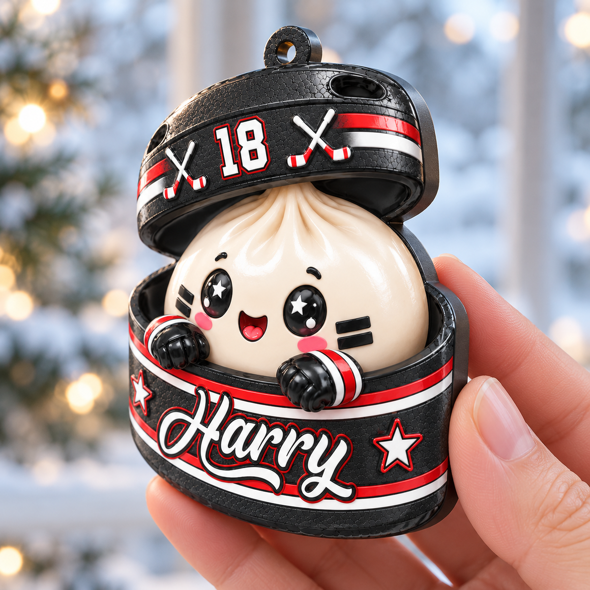 Personalized Hockey Dumpling 3D Relief Ornament, Hockey Player Gift, Squishy Ornament, Custom Ice Hockey Player Keepsake, Hockey Gift 8c0f92c3-c685-4c83-9da9-6c34eb560985-ba77a148-63f0-4b0f-bf11-f76636256501.png