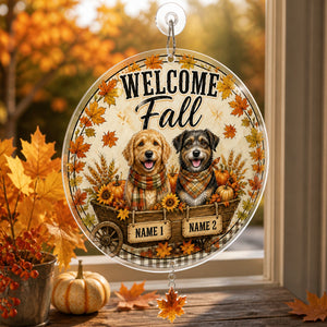 Welcome Fall Pet Portrait Garden Flag - Personalized 1 Layered Suncatcher with Charm 8c2b7447-c85a-4ed1-98e2-b4f269a0d202.jpg