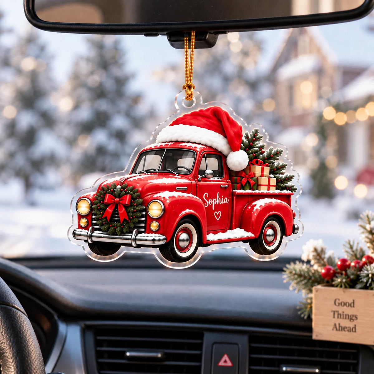 Pickup Truck Christmas Ornament, Acrylic Truck Ornament for Truck Lover, Christmas Gift for Dad Husband Boyfriend, Holiday Car Decor 8c2d1650-2473-40c6-98d4-93af65a58b7f-1.jpg
