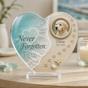 Pet Memorial Heart Acrylic Plaque – Beach Pawprints with Photo, Name & Years - Personalized Heart Shaped Acrylic Plaque 8c37939a-dc68-4acf-8c89-3352cd599a8a.png