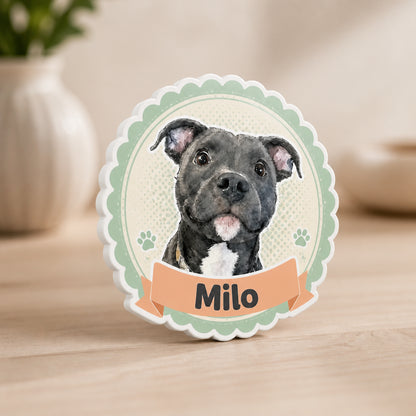 Custom Pet Portrait Name Magnet — Ribbon Badge - Personalized Custom Shape Fridge Magnet 8c38fb5f-f69f-4a22-ae2a-c4550016d3f4.jpg