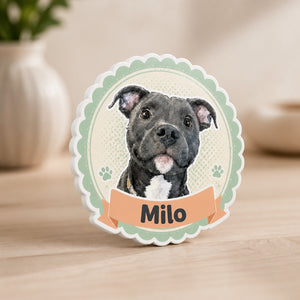 Custom Pet Portrait Name Magnet — Ribbon Badge - Personalized Custom Shape Fridge Magnet 8c38fb5f-f69f-4a22-ae2a-c4550016d3f4.jpg