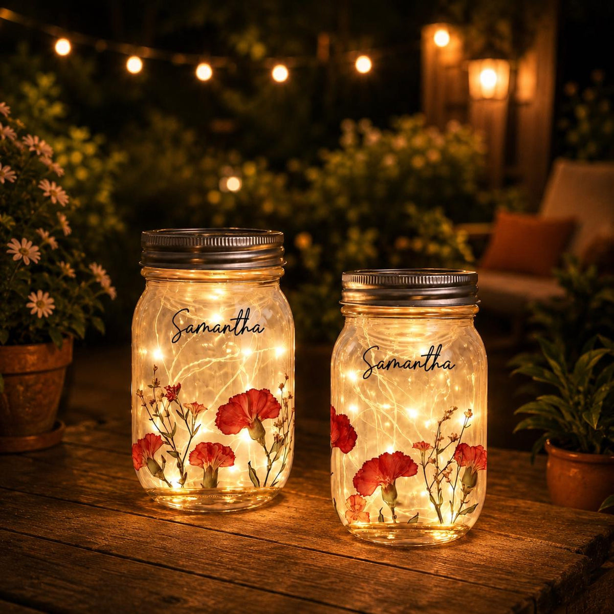 Personalized Birth Flower Mason Jar Night Light, Solar Lamp Gift For Her, Birthday Custom Night Light Gift For Friend, Bridesmaid Light Gift 8c3eee94-df99-485b-b9b0-5443ec0280ca-2.jpg