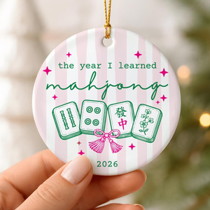 Mahjong Ornament: The Year I Learned Mah Jong | Personalized Christmas Keepsake | American Mah Jongg Gift 8c4652b0-27f6-48ce-8378-c2acd5ef5bc3-2.png