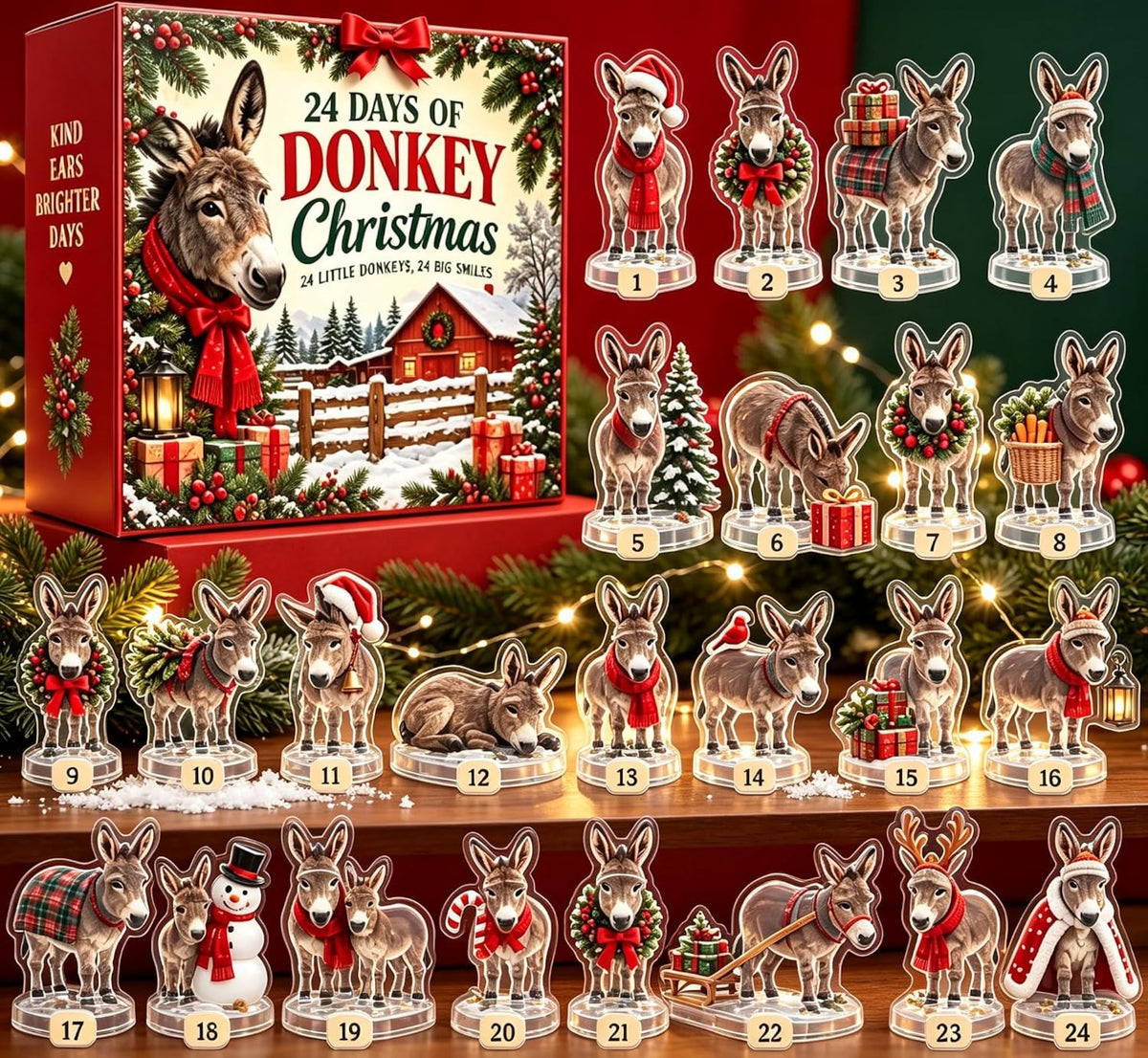 Donkey Advent Calendar 2026, 24 Days Christmas Countdown, Mini Donkey Ornament Set, Cute Animal Xmas Decor, Holiday Gift for Donkey Lover 8c56d2fd-f6d5-44b2-a255-72f628ac4a92-il_1588xN.8603083963_4676.jpg