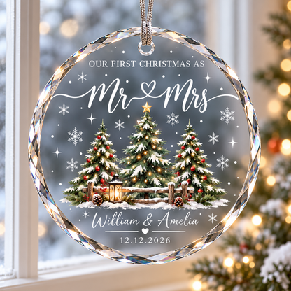 Personalized First Christmas Married Glass Ornament, Our First Christmas as Mr and Mrs, Newlywed Gift with Names & Date 8c7f024e-0fdf-4eee-89c8-9cf6e52d4677-banner-1.png