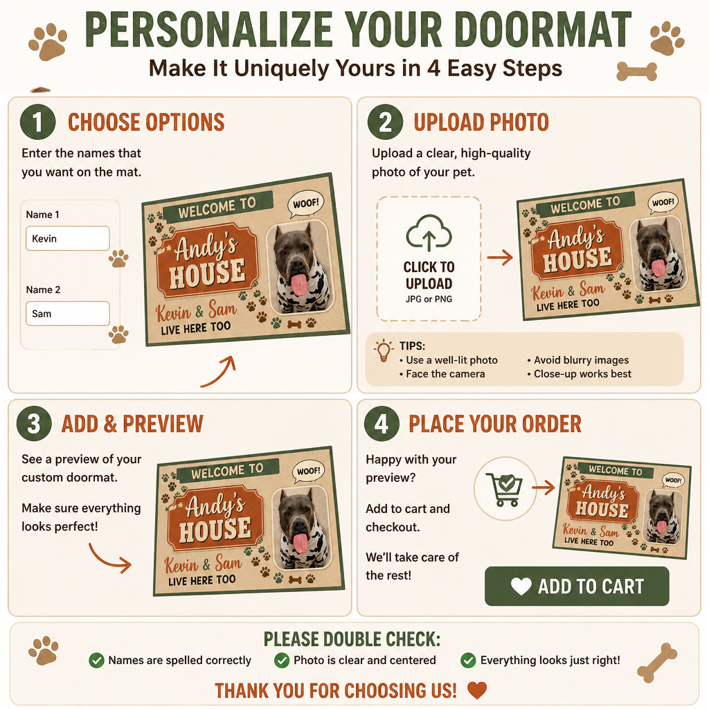 Personalized Pet Photo Welcome Doormat – [Name]'s House - Personalized Doormat 8c9545f8-1b13-4f2a-b57e-979307511636.jpg