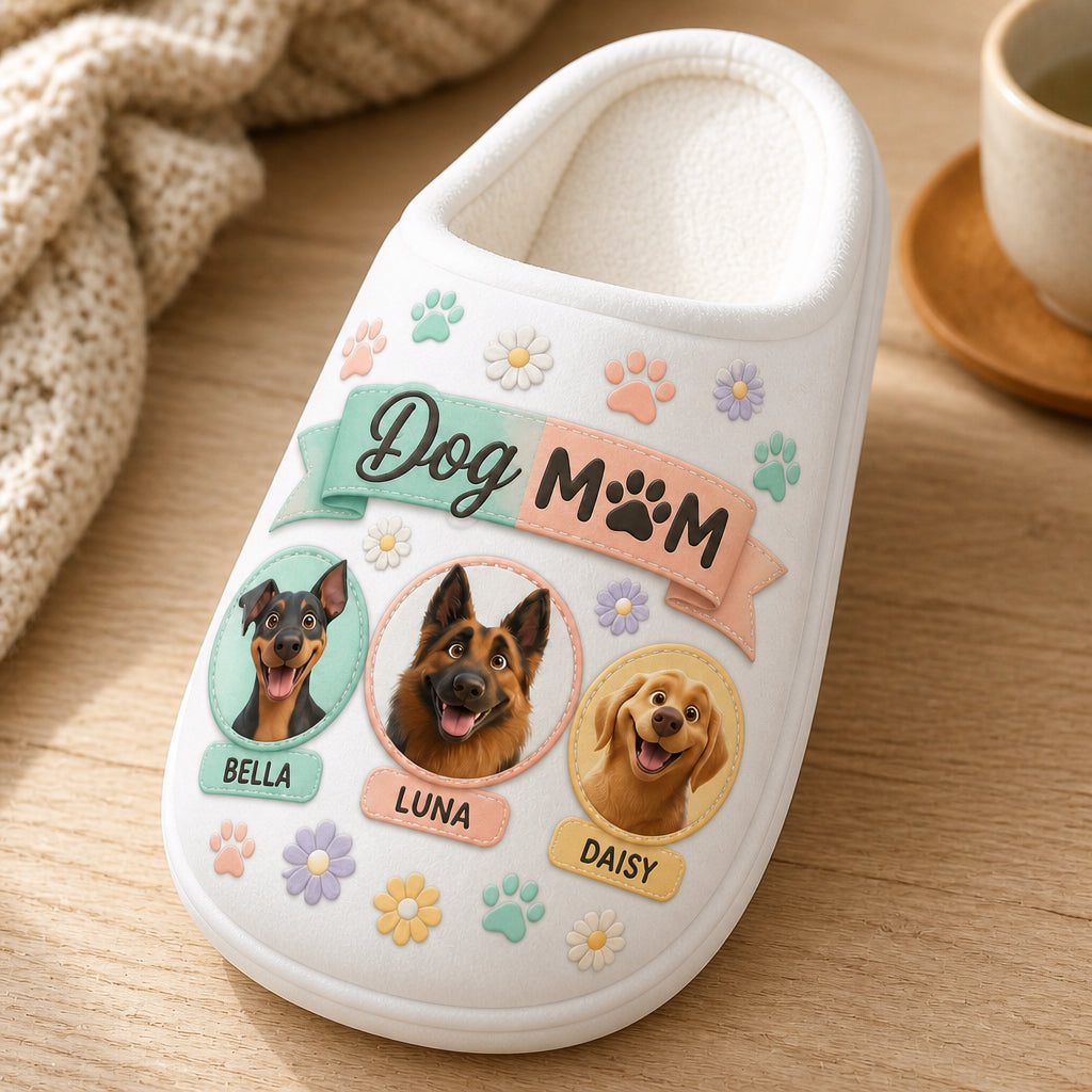 Dog Mom Custom Pet Portrait Fleece Slippers - Personalized Fleece Slipper 8cd05e47-c2aa-46dc-97cf-0d87a72d6731.jpg