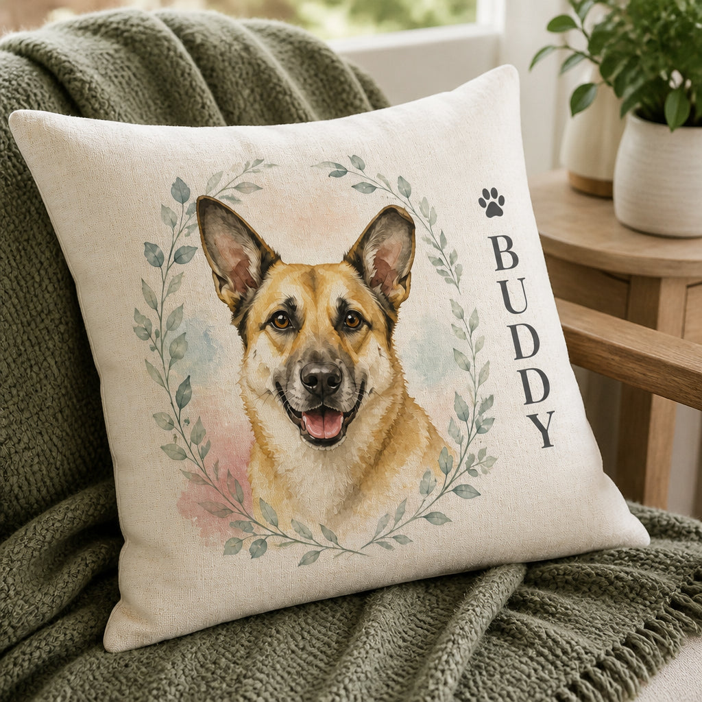 Custom Watercolor Pet Portrait Pillow – Upload Photo + Name - Personalized Pillow 8cd8c852-badb-4e1f-8e57-8d78ee40bc30.jpg
