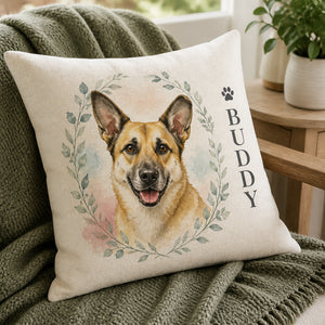 Custom Watercolor Pet Portrait Pillow – Upload Photo + Name - Personalized Pillow 8cd8c852-badb-4e1f-8e57-8d78ee40bc30.jpg