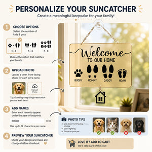 Welcome To Our Home Family Footprints Doormat – Personalized Names - Personalized 1 Layered Suncatcher with Charm 8d07c098-c8ae-4175-ad54-57b1b14caf7c.jpg