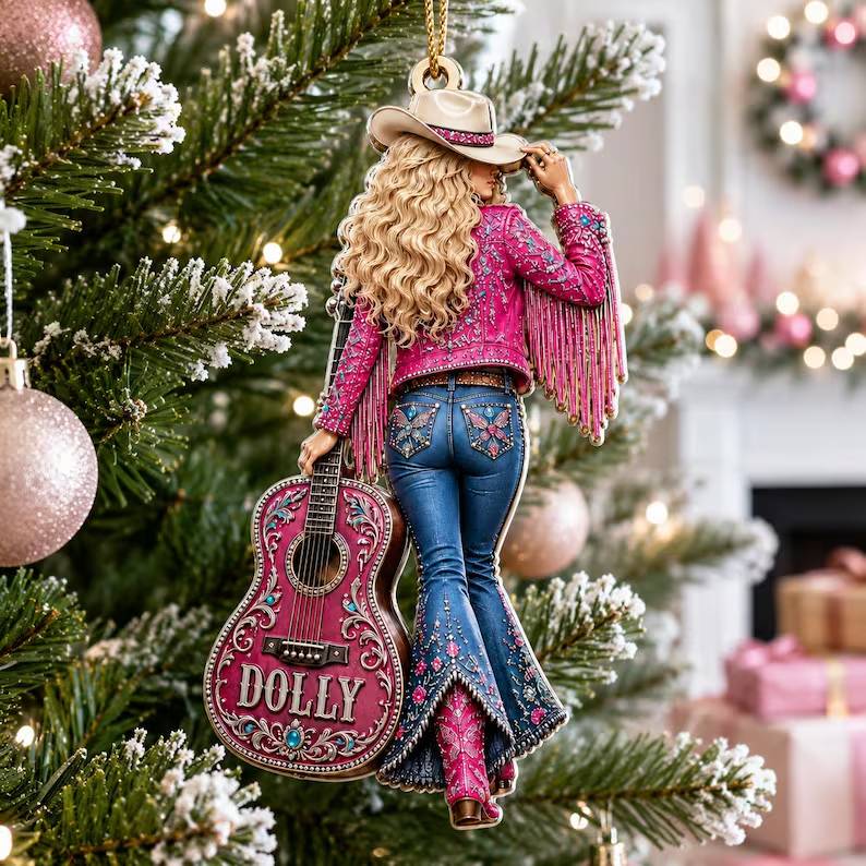 Dolly Parton Country Music Star Christmas Ornament, Pink Fringe Jacket & Guitar Acrylic Decor, Nashville Fan Gift, Holiday Tree Charm 8d0f3692-287f-4f6f-963d-2bf8d8b47ba1-hggh-3-.jpg