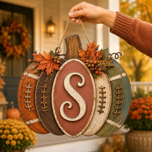 Personalized Football Pumpkin Door Hanger, Rustic Fall Wooden Monogram Sign, Farmhouse Autumn Porch Decor, GIFT 2026, Custom Initial 8d1e781e-9f4e-4697-8544-3f1db6a7da28-dsd-7-.webp