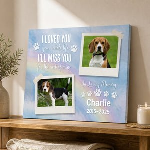 Pet Memorial Canvas – I Loved You, I’ll Miss You – 2 Photos, Name & Years - Personalized Canvas 8d48229b-d194-4b8a-bfc3-7eea0643b63c.jpg