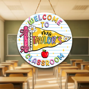 Personalized Teacher Door Hanger, Custom Teacher Name Sign, Pennant Flag Classroom Door Sign, Classroom Decor, Teacher Gift, Back To School 8d520cbc-b3f9-4494-a3e4-132b5540a300-7.jpg