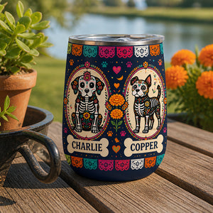 Sugar Skull Dogs Wine Tumbler – Personalized Pet Names - Personalized Wine Tumbler 8d6f3e74-902b-4673-ad1c-ebb3fda7fe2d.jpg