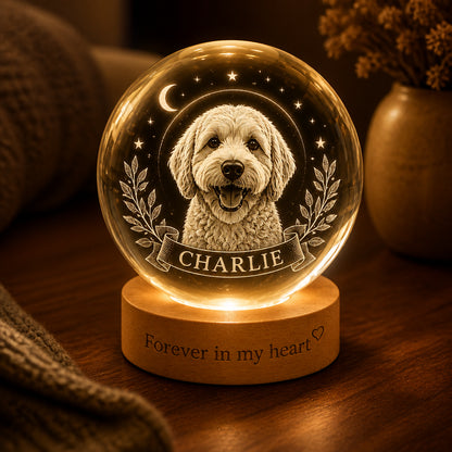 Pet Memorial Crystal Ball Night Light – Photo Engraved with Name, "Forever in my heart" - Personalized Crystal Ball LED Night Light 8d869352-4982-4a40-b749-e19390c27ade.jpg