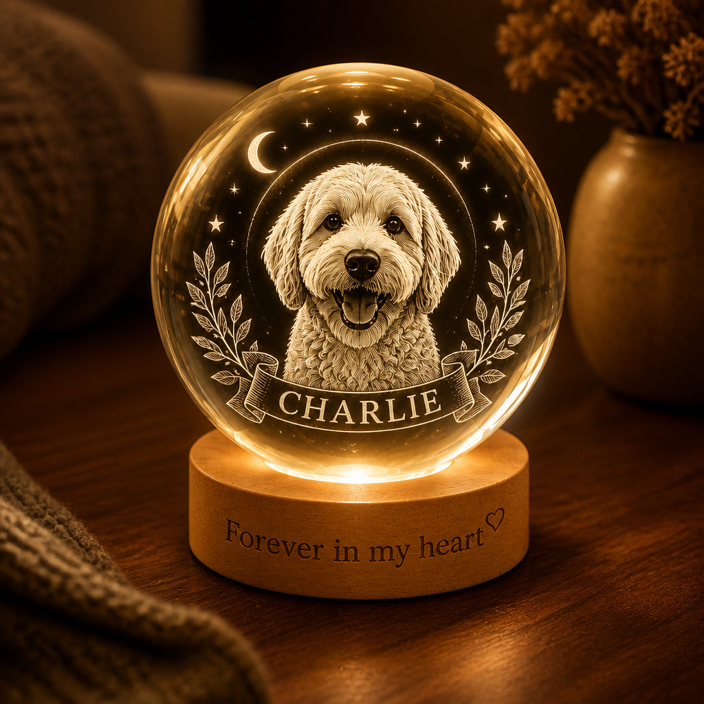 Pet Memorial Crystal Ball Night Light – Photo Engraved with Name, "Forever in my heart" - Personalized Crystal Ball LED Night Light 8d869352-4982-4a40-b749-e19390c27ade.jpg
