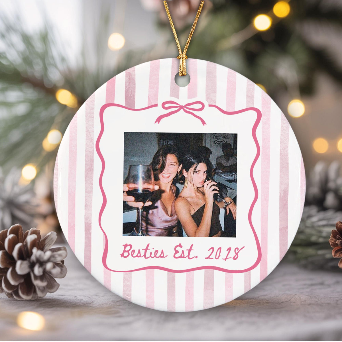 Personalized Photo Ornament, Friend Gift, Striped Friendship Keepsake 8daa8372-1a3d-49dd-8fb3-e7b8936deff6-8.jpg