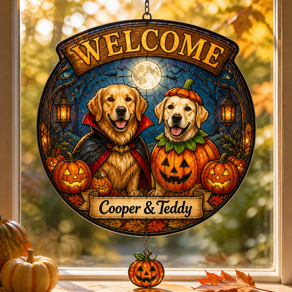 Halloween Welcome Custom Pet Portrait Garden Flag - Personalized 1 Layered Suncatcher with Charm 8dd86bbb-a0af-4e9a-b663-a3358a9f1d33.png