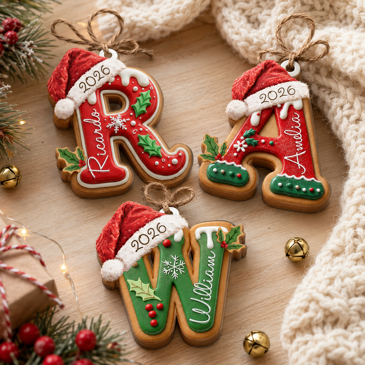Personalized Gingerbread Letter Ornament, Custom Kids Name Ornament, Stocking Tag for Christmas, Kids Christmas Gift, Christmas Ornament 8ddd78e8-b96b-48fe-b8d9-9870aaa5d876-banner-1.png