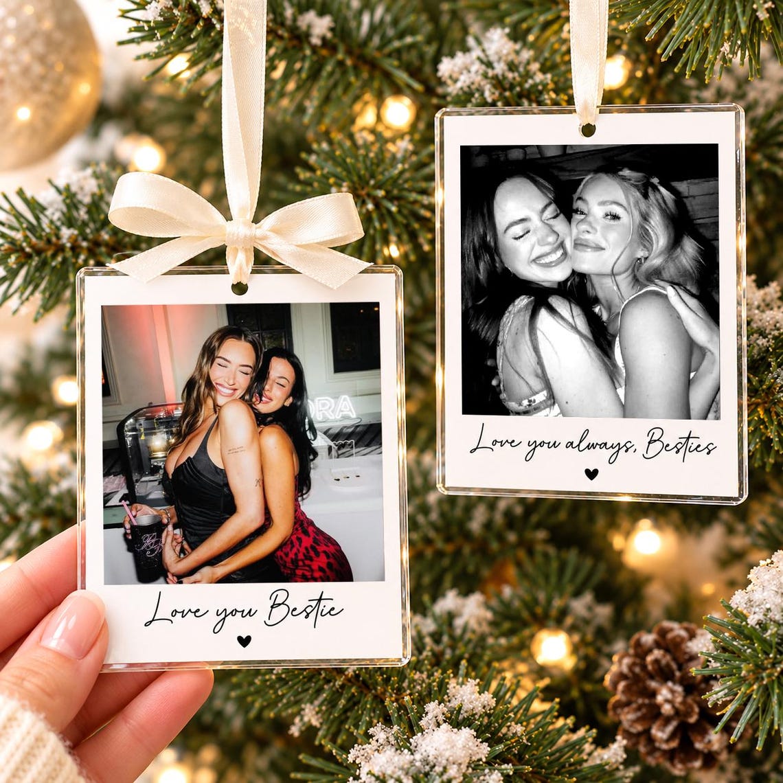 Custom Bestie Photo Christmas Ornament, Best Friend Forever Christmas Keepsake, Soul Sister BFF Birthday Gift, Friendship Gift for Her 8df0ef26-cb2c-4884-bc47-8b68045fef19-11.jpg