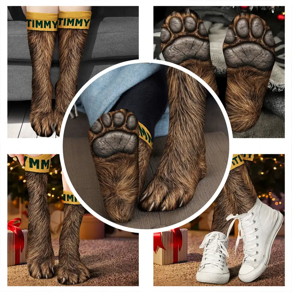 Animal Paw For Hunting Lovers Hunters - Personalized Illusion Socks 8e19bb59-4f64-4925-b7d7-a4bd2f1ef5be-AN145-CLA4261-Web2.jfif