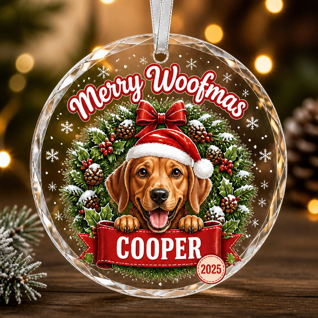 Merry Woofmas Dog Ornament – Custom Quote, Pet Name & Year - Personalized Crystal Ornament 8e1c0acb-4696-449a-adfc-21c4a6e3d60d.jpg