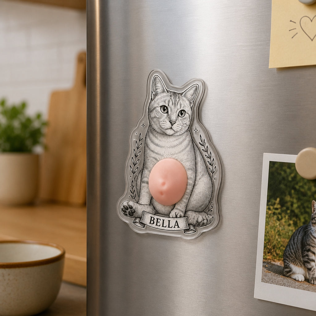 Custom Pet Portrait Engraved Magnet – Laurel Medallion - Personalized Acrylic Refrigerator Magnet - Soft Rubber Belly 8e1f69c5-f99c-4c68-ad48-e734ac0e3ffd.jpg