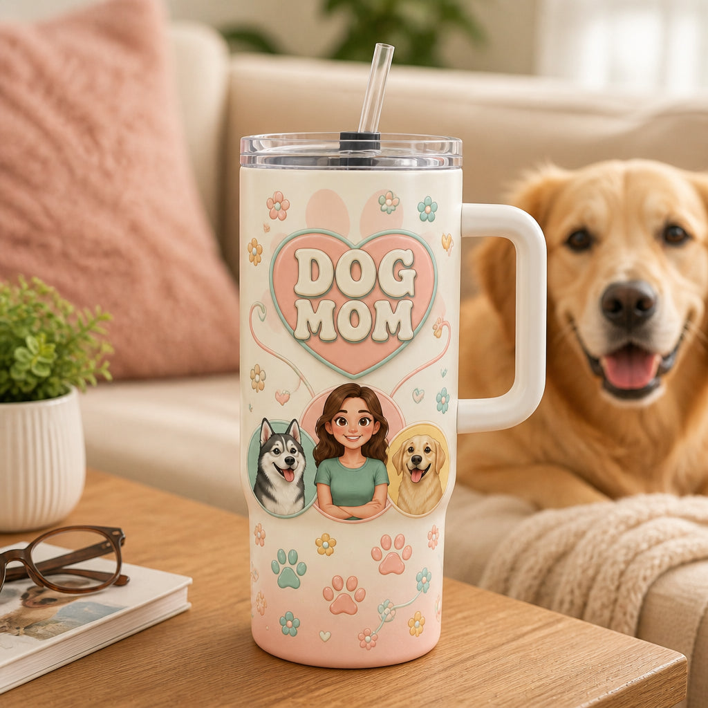 Dog Mom Custom Cartoon Portrait 40oz Handle Tumbler - Personalized 40 oz Stainless Steel Tumbler 8e26171f-96d3-4223-a440-258fb2c2a5d1.jpg